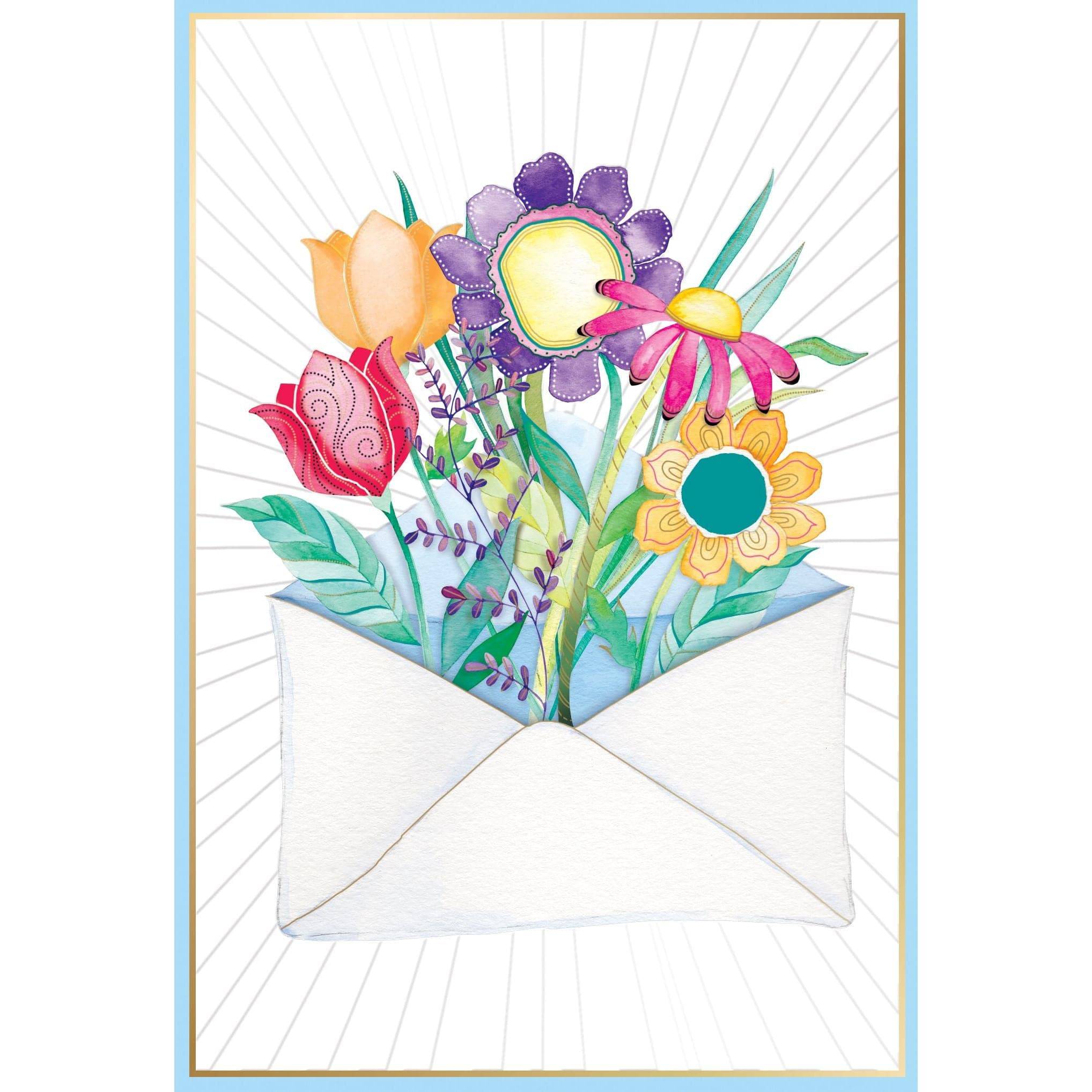 Pictura Envelope of Flowers birthday card featuring colorful floral design for everyday greeting occasions.